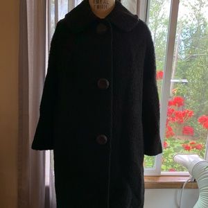 Vintage Black winter coat International Ladies Garment Union tag